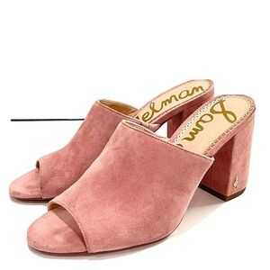 Sam Edelman Blush Suede Mules